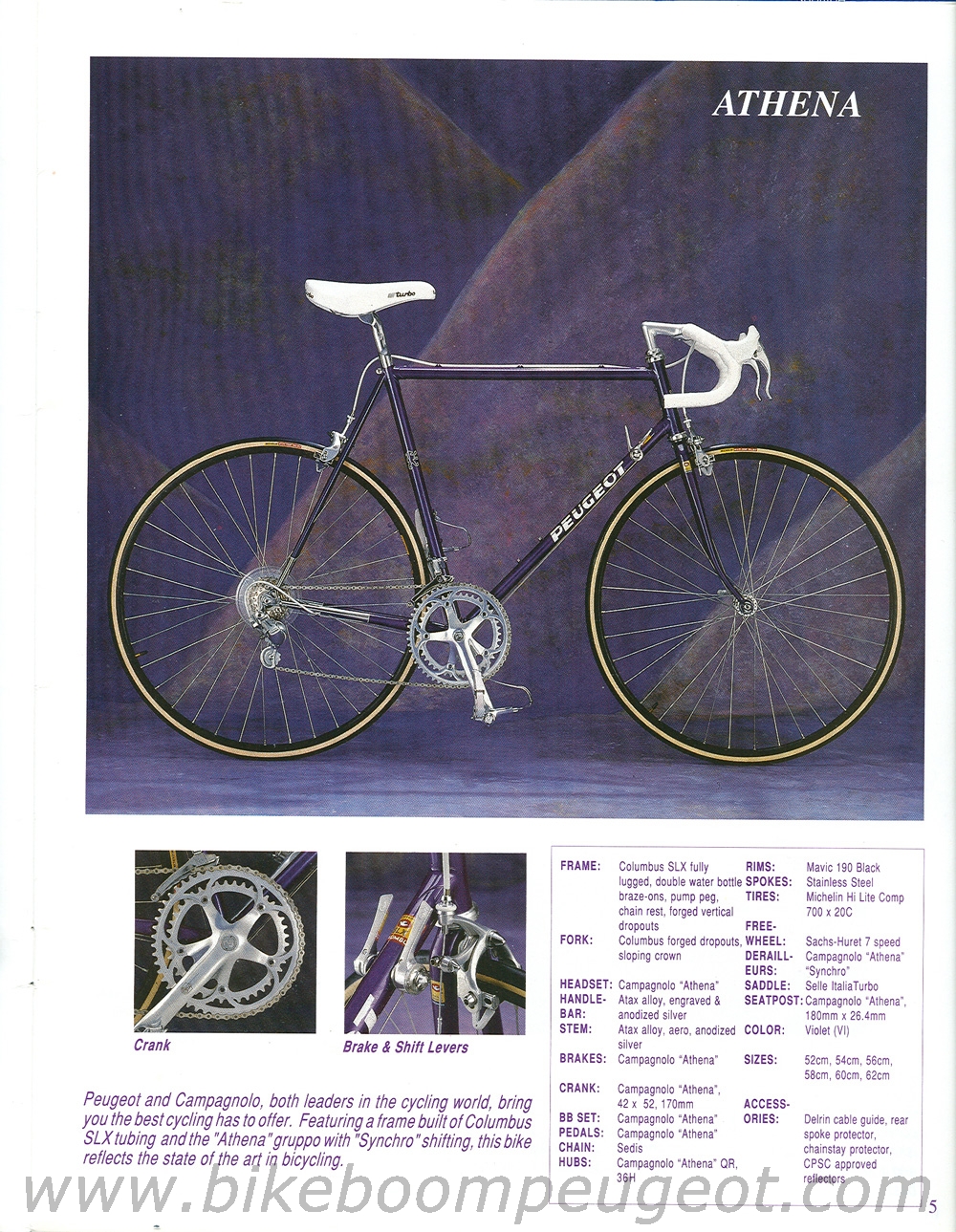 Peugeot 1989 USA Brochure